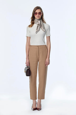 Camel Pants with Elastic Waistband 0259