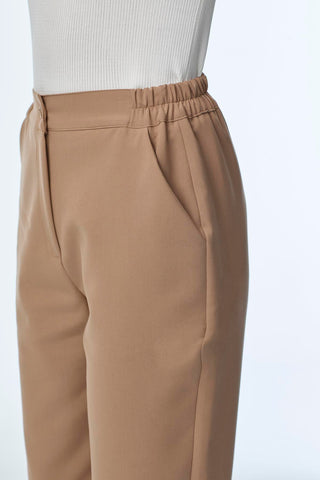 Camel Pants with Elastic Waistband 0259