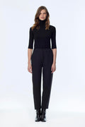 Black Trousers with Elastic Waistband 0259