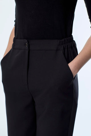 Beli Lastikli Siyah Pantolon 0259