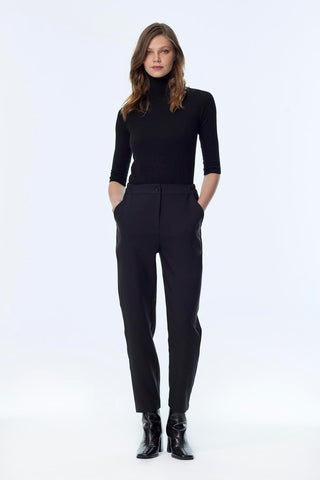 Beli Lastikli Siyah Pantolon 0259