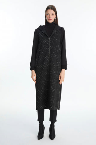 Kapüşonlu Fermuarlı Giy Çık