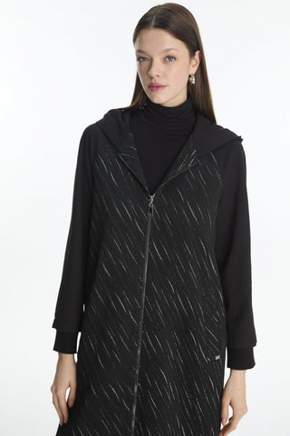 Kapüşonlu Fermuarlı Giy Çık