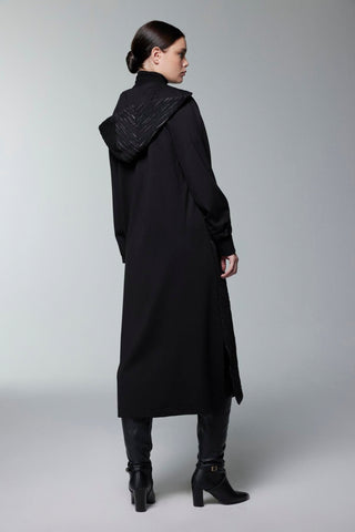 Kapüşonlu Fermuarlı Giy Çık Siyah/gümüş Giy Çık 0298