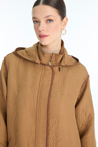 Hooded Zip-Up Quick-Go Camel Quick-Go 0311