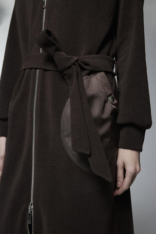 Kürk Yaka Kuşak Detaylı Giy Çık