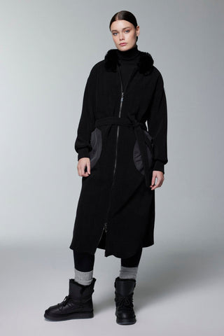 Kürk Yaka Kuşak Detaylı Giy Çık