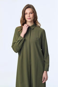 Hidden Button Detail Tunic Khaki Tunic 0767