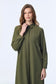 Hidden Button Detail Tunic Khaki Tunic 0767
