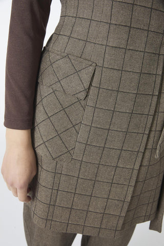 Ekose Desenli Üçlü Kombin