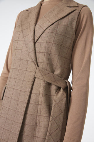 Ekose Desenli Üçlü Kombin