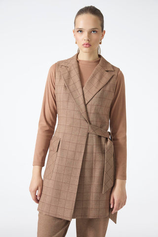 Ekose Desenli Üçlü Kombin