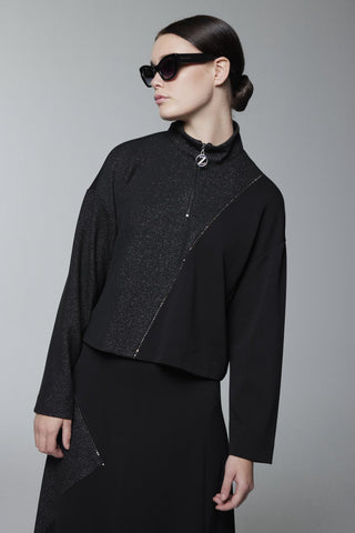 Dik Yaka Renk Bloklu Ikili