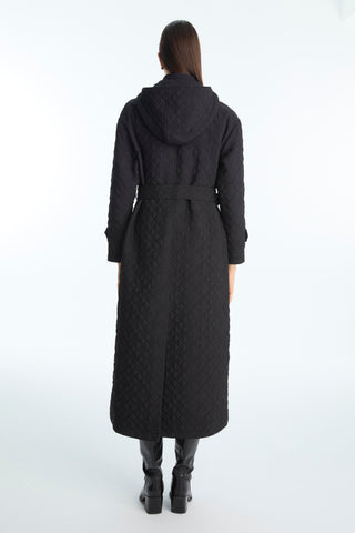 Hooded Jacket with Belt, Ready to Wear, Black, Ready to Wear 13528