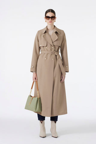 Zincir Detaylı Vizon Trençkot 13560