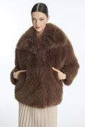 Short Fur Brown Coat 13828