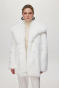 Kısa Kürk Beyaz Kaban 13828