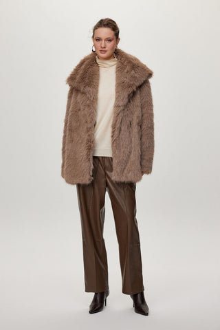 Kısa Kürk Vizon Kaban 13828