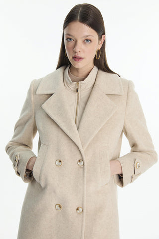 Kruvaze Yaka Kapitone Detaylı