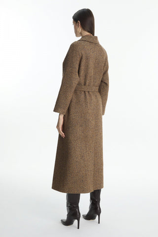 Yaka Detaylı Kuşaklı Manto