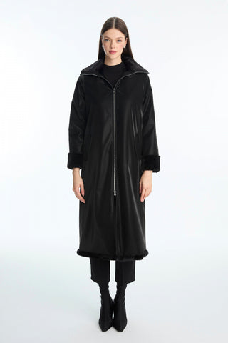 Kürk Detaylı Fermuarlı