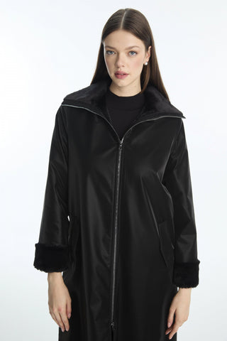 Kürk Detaylı Fermuarlı