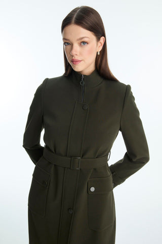 Hakim Yaka Kemerli Haki Kaban 13918