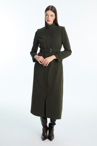 Hakim Yaka Kemerli Haki Kaban 13918