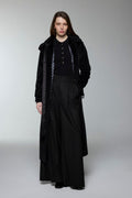 Hooded Coat with Belt Detail, Black Coat 13925