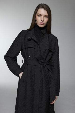 Kemerli Düğme Detaylı Giy Çık