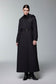 Kapüşonlu Fermuar Ve Kemer Detaylı Pardesü Siyah Pardesü 13993