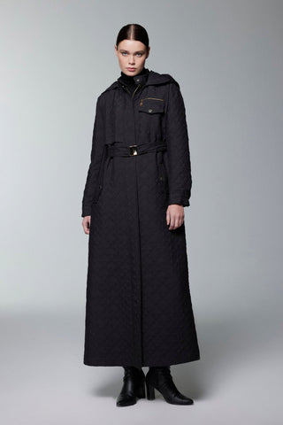 Kapüşonlu Fermuar Ve Kemer Detaylı Pardesü