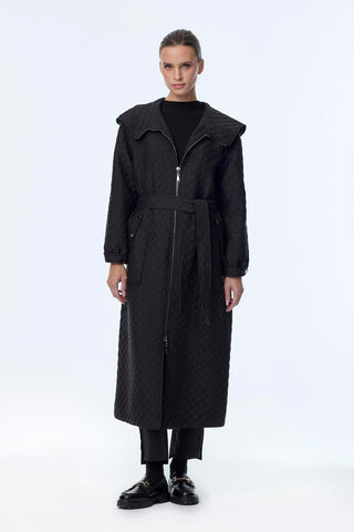 Kapüşonlu Fermuarlı Cep Detaylı Giy Çık