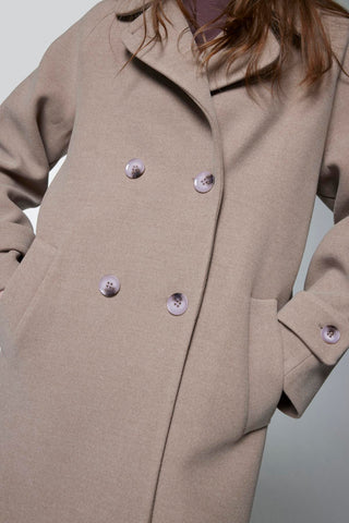 Düğme Detaylı Kısa Vizon Kaban 14087