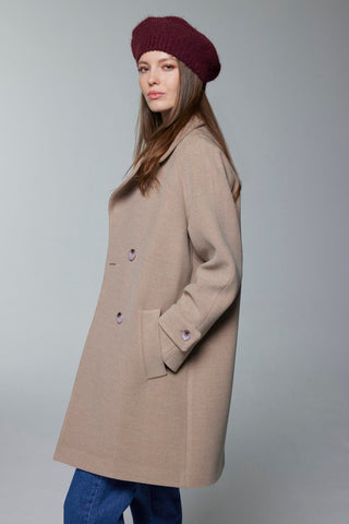 Düğme Detaylı Kısa Vizon Kaban 14087