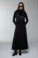 Peluş Detaylı Elbise Yelek Siyah Takım 1653
