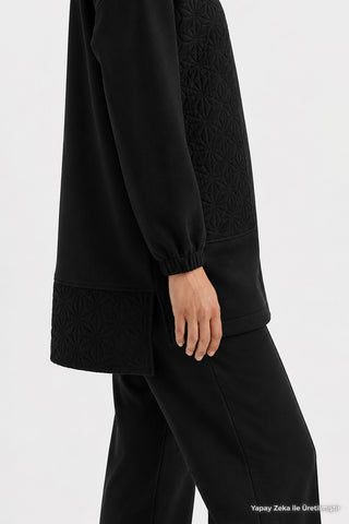 Bel Büzgülü Fermuarlı Ceket Pantalon Ikili 