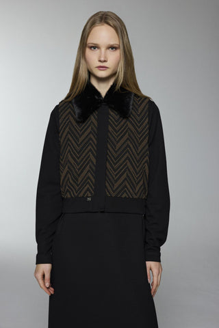 Kürk Yaka Desenli Ikili