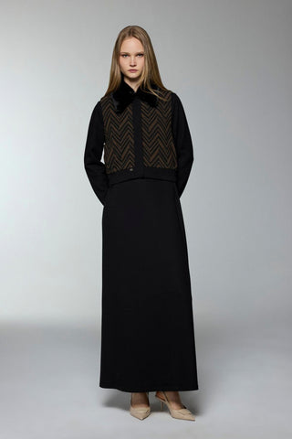 Kürk Yaka Desenli Ikili