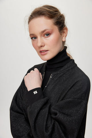 Fermuarlı Taş Detaylı Ceket Pantolon Ikili Takım