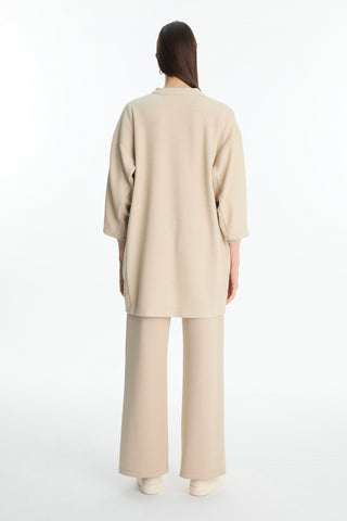 Fermuarlı Taş Detaylı Ceket Pantolon Ikili