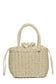 Büzgülü Hasır Bej Çanta 0045