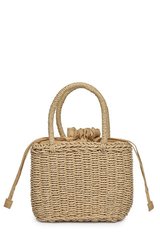 Büzgülü Hasır Camel Çanta 0045