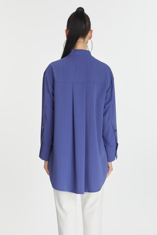 Embroidered Zippered Violet Jacket 0126