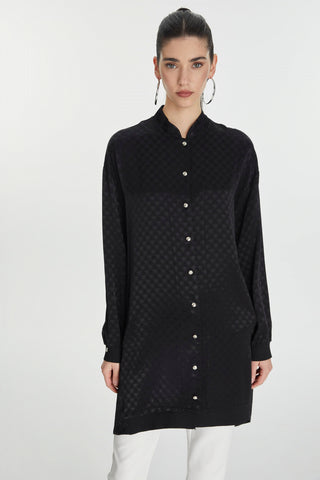 Jakarlı Hakim Yaka Siyah Ceket 0134