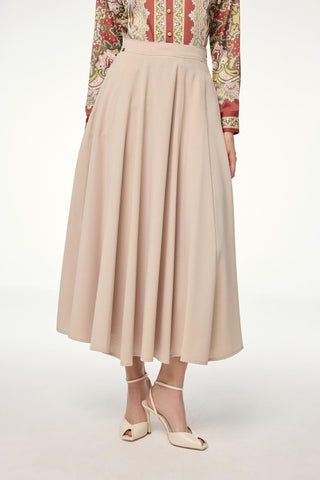 A-line Beige Skirt 0144