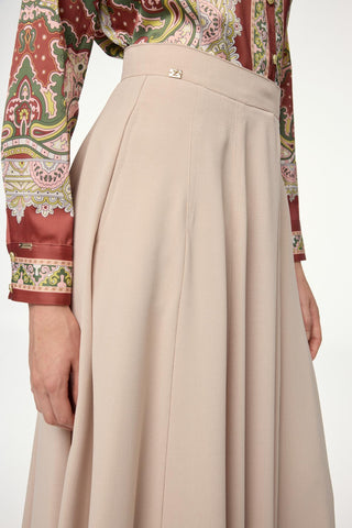 A-line Beige Skirt 0144