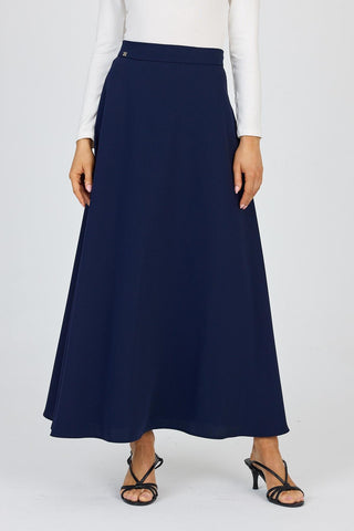A-line Navy Skirt 0162