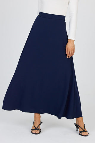 A-line Navy Skirt 0162