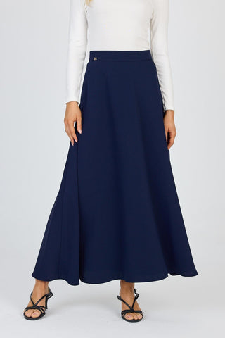 A-line Navy Skirt 0162